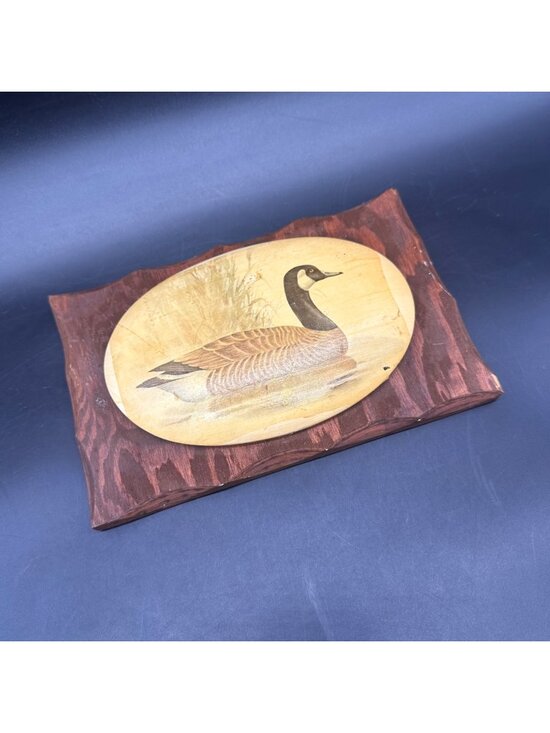 Handmade Other - Vintage Canada Goose Duck Wall Hanging Handmade Decoupage Folk Art Plaque Rustic